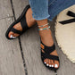 Wide Feet Comfortable Open Toe Flat Sandals
