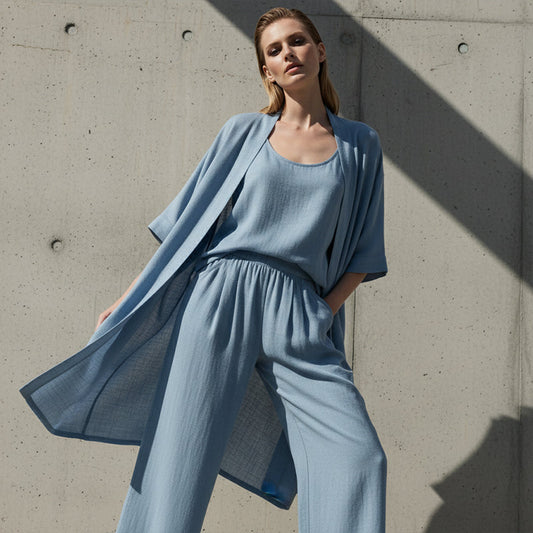 ⚡Free Shipping⚡Elegant Relaxed Fit 3-Piece Loungewear for Women