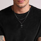 Double Layer Cross Pendant Necklace