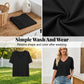 Women's Half Sleeve V-Neck Top with Patchwork Hem