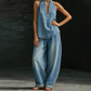 ⚡️New Arrival⚡️Women's Casual Halter Top & Wide-Leg Pants Set