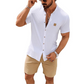 👔 Men's Summer Casual Button-Up Shirt – Stand Collar, Breathable & Relaxed Fit ✨