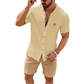 👔 Men's Summer Casual Button-Up Shirt – Stand Collar, Breathable & Relaxed Fit ✨