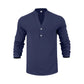 Men's Casual Linen Blend Henley – Breathable, Wrinkle-Free & Effortlessly Cool ✨