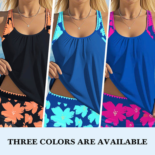 👙Women's Print Tankini & Shorts 2-Piece Swimwear Set