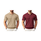 Men's Short Sleeve Ribbed Knit Zip-Up Shirt