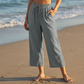 Women's Casual Drawstring Waist Capri Pants