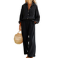 Women’s Chic Faux-Linen Two-Piece Outfit