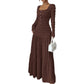👗New Arrival🩷Flattering Square Neck Maxi Dress