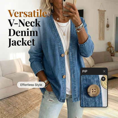 🧥New Arrival🍊Women's Classic Button Front Denim Jacket