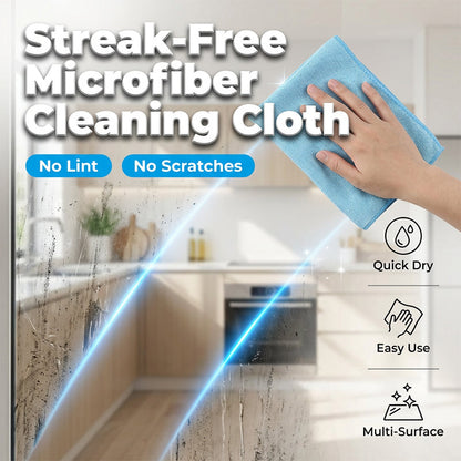🫧 Premium Microfiber Cleaning Cloth – Lint-Free, Streak-Free