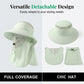 Outdoor Sun Protection Hat with Face & Neck Flap