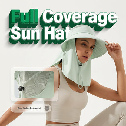Outdoor Sun Protection Hat with Face & Neck Flap