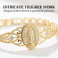 📿50% OFF!💥Elegant Hollow Flower Virgin Mary Bracelet – Filigree Design, Gold Plated, Faith Inspired ✨