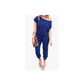 Women's Casual Off Shoulder Short Sleeve Jumpsuit