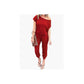 Women's Casual Off Shoulder Short Sleeve Jumpsuit