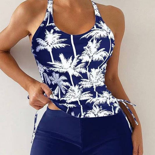 Two-Piece Ruched Tummy Control Swimsuit