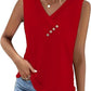 👕2026 Women’s Button Down V Neck Loose Fit Tank Top