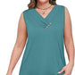 👕2026 Women’s Button Down V Neck Loose Fit Tank Top