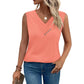 👕2026 Women’s Button Down V Neck Loose Fit Tank Top