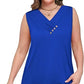 👕2026 Women’s Button Down V Neck Loose Fit Tank Top