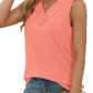 👕2026 Women’s Button Down V Neck Loose Fit Tank Top