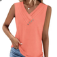 👕2026 Women’s Button Down V Neck Loose Fit Tank Top