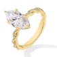 Elegant Sparkling Cubic Zirconia Ring