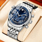 ⌚Men's Classic Multifunctional Business Watch – Stainless Steel, Chronograph & 30M Water Resistant 📅