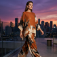 Abstract Print Flowy Wide Leg Pants and Top Set