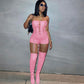 Solid Color Sleeveless Lace-Up Jumpsuit