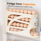 🥚2026 Hot Sale🧊Space-Saving Fridge Egg Storage Organizer – Gravity-Fed Auto Roll, 30-Egg Capacity & Slim Door-Fit Design 🏠