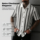 ✨Men's Short Sleeve Retro Geometric Knit Shirt