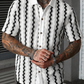 ✨Men's Short Sleeve Retro Geometric Knit Shirt