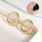 ✨Buy 2 Get 1 Free❣️Gold Circle Earrings with Small Ball