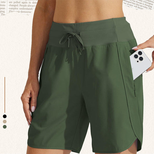 Women's High-Waisted Quick-Dry Athletic Shorts
