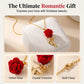 Elegant Red Rose Pendant Necklace