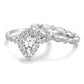 Pear-Shaped Teardrop Engagement Ring Set