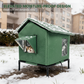 🏠50% OFF!🐈Elevated Insulated Outdoor Cat House – Weather-Resistant Shelter with Thermal Lining & Raised Stand