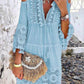 🌸50% OFF! ✨ Women's Cotton Linen Embroidered Dress – Loose, Breathable, UV Protection 👒