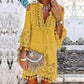 🌸50% OFF! ✨ Women's Cotton Linen Embroidered Dress – Loose, Breathable, UV Protection 👒