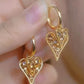 Elegant Sparkling Heart Hoop Earrings
