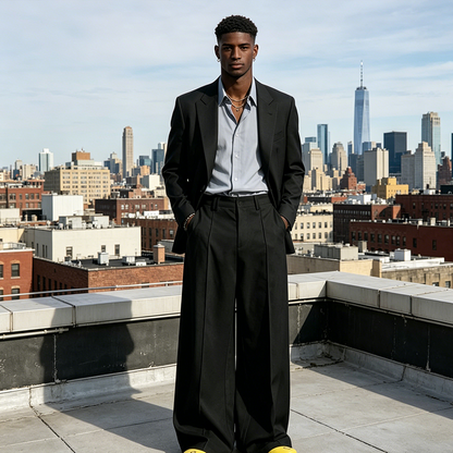 👖 50% OFF NOW! 🎩Men's Minimalist Wide-Leg Pants-Structured Seams & Premium Fabric