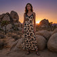 Women's Leopard Print Spaghetti Strap Dress