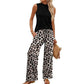 Women's Sleeveless Top & Printed Wide-Leg Pants Set