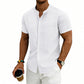 Men's Loose Fit Solid Short Sleeve Shirt