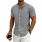 Men's Loose Fit Solid Short Sleeve Shirt