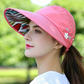 Foldable Wide Brim Sun Hat with Ponytail Hole
