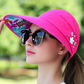 Foldable Wide Brim Sun Hat with Ponytail Hole