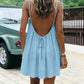 Summer Backless Spaghetti Strap Mini Dress